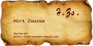 Hirt Zsuzsa névjegykártya